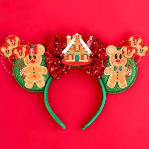 Weihnachtliche Lebkuchen Micky Ohren, Weihnachten Micky Ohren, Lebkuchen Minnie Ohren, Minnie Ohren, Lebkuchen Maus Ohren mit Luftballons