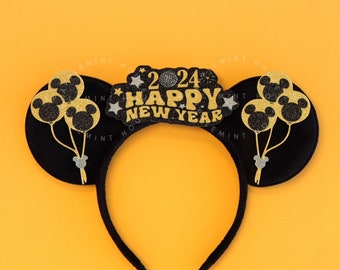 Mickey Ears, 2024 New Years Eve Mickey Ears, New Years Mickey Ears, Boy Mickey Ears, Men Mouse Ears, 2024 New years Eve Party Mouse Ears
