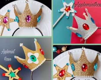 Peach crown, Princess crown, Birthday crown, Princess headband, Halloween costume crown, Peach birthday headband for adults and kids