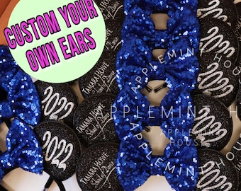 Mickey ears, custom ears, Minnie ears, Minnie ears, Mouse ear with logo, Dance team ears, school ears, Nationals 2025 ears, Cheerleader ears