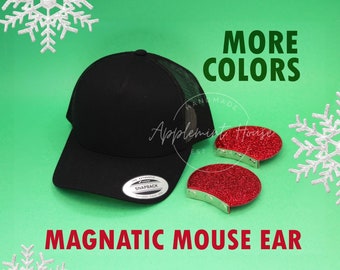Interchangeable Mickey Ears for Hat, Magnetic Minnie Ear for Cap, Christmas Gift for Adults & Kids, Removable Mouse for Trucker Baseball Hat