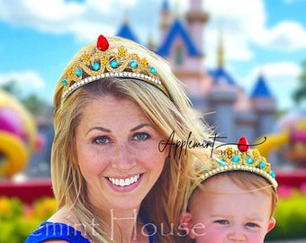 Elena Crown Headband for Mom & Daughter, Matching Tiara Set, Halloween Costume, Princess Dress Up Headband, Magic World Accessory for Girls