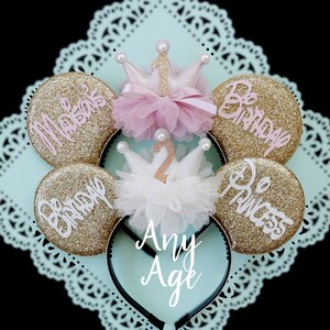 Birthday Crown ears, Mickey ears, Birthday ears, First Birthday Mickey ears, Birthday Custom ears, Minnie ears, Mickey ears, Mouse ears