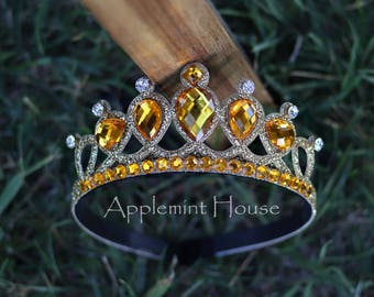 Bandeau Tiara Mud Pie Or Paillettes - Accessoire Cheveux Fille - Neuf Cadeau