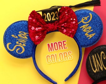 Graduation Ears, Mickey Ears, 2025 Graduation Mickey Ears, Graduation Hat Ears, Minnie Ears, Class of 2024 Ears, Senior Graduation Ears