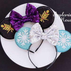 Snowflake Minnie Ears, Ice Queen Mickey ears, Minnie ears, Princess  Mouse ears, birthday ears, Characters Mouse ears