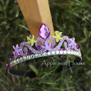 Mermaid Dress Up Crown, Starfish Tiara Headband, Elastic Headband for Kids, Teens, Adults, Birthday or Halloween Cosplay Hair Accessory
