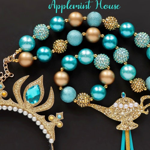 Princess Jasmine Necklace Jasmine Chunky Necklace Aladdin Etsy