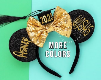 Graduation Ears, 2025 Graduation Mickey Ears, Mickey Ears, 2024 Graduation Hat Ears, Minnie Ears, Class of 2024 Ears, Senior Graduation Ears