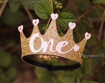 Birthday Crown for Baby Toddlers, Birthday Girl Custom Crown, First Birthday Party Crown, Birthday Gold Crown, Personalized Crown headband