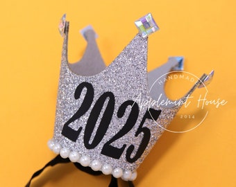 2025 Crown For Babies, Newborn Photo Prop Crown, Baby Girl New years headband, Photo prop Hair Accessories, 1st Birthday Photography