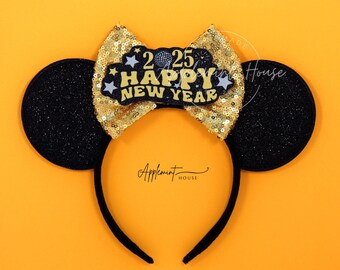 New Years Eve Mickey Ears, Mickey Ears, New Years Eve Party Mouse Ears, Minnie Ears, 2025 New years Minnie ears, Happy New Year Mouse Ears