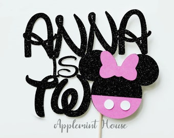Minnie cake topper, Mouse birthday cake topper, Mickey cake topper, Mouse Cake topper, Mickey custom cake topper