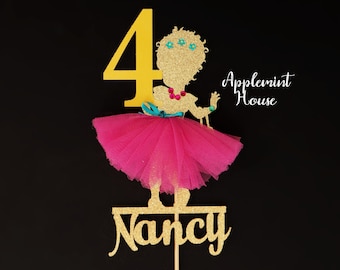 Fanci Nanci birthday cake topper, Fanci Nanci Personalized Cake topper, Princess cake topper, Birthday Decor, Cake Centerpiece