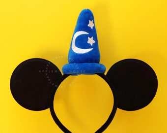 Blue Sorcerer Mickey ears for Boys and Men, Magic hat Mouse ears , Mickey ears, Mickey Hat ears, Mouse ears headband for adults and kids