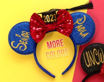 Graduation Ears, Mickey Ears, Graduation Mickey Ears, 2024 Graduation Hat Ears, Minnie Ears, Class of 2024 Ears, Senior Graduation Ears