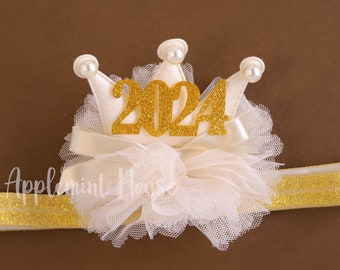 New Years Crown, 2025 New Years Crown headband, 2025 New born Headband, Baby Headband, Kids Headband, 2025 Newborn Photo props Crown