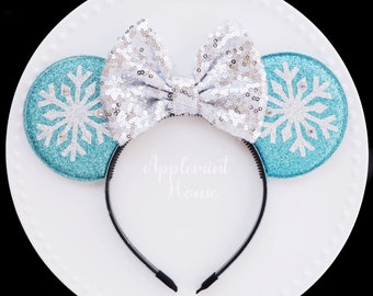 Snowflake Minnie Ears, Ice Queen Mickey ears, Minnie ears, Princess  Mouse ears, birthday ears, Characters Mouse ears