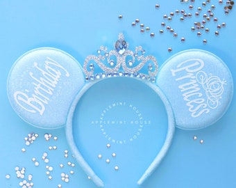 Cinderell ears, Minnie ears, Mickey ears, Cinderell Minnie ears, Cinderell Mickey ears, Princess Cinderell Tiara birthday Mouse ears,