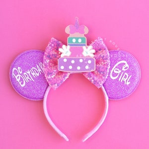 Birthday Girl ears, Birthday Mickey Ears, Minnie Ears, Mickey ears, Birthday ears, Birthday Minnie ears, Custom Mouse Ears Headband