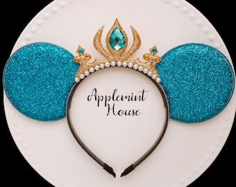 Jasmin Minnie Ears, Jasmin Ears, Princess  Mickey Ears, Aladdin Ears, Aladdin Minnie Ears, Jasmin Minnie Ears, Jasmin costume Ears