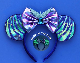 Mickey Ears, Avatars Inspired ears, Minnie ears, Mouse ears, Avatar Inspired  Mickey ears, Glow in the dark Pandora ears for adults and kids