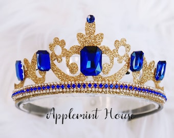 Audrey Crown Headband, Gold Princess Tiara, Descendant Birthday Crown, Halloween Costume Headband for Kids & Adults, Audrey Cosplay Gift