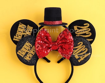 New Years Eve Mickey Ears, 2024,Mickey ears, Happy New Years Mickey Ears, 2024 New years Minnie ears, 2024 Mouse Ears, 2024 Minnie Ears