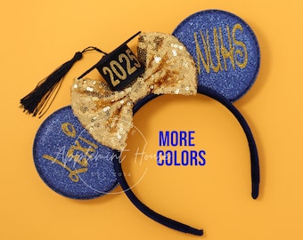 Class of 2025 Mickey Ears,  Graduation Mickey ears, Minnie ears, Senior Mouse ears, Minnie ears, Doctor Graduate Minnie Ears, Grad hat ears