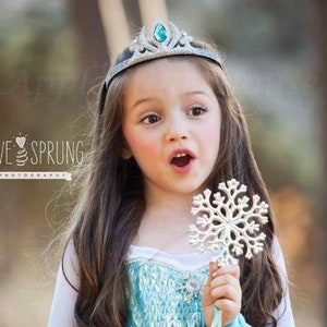 Elsa Crown, Elsa Headband, Frozen Crown, Princess Crown, Birthday Crown, Princess Costume Crown, Glitter Gold Crown, Glitter Silver Crown image 1