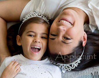 Princess Crown , Birthday crown , Silver party crown, Birthday Party , glitter crown, headband for adults and kids, tiara headband