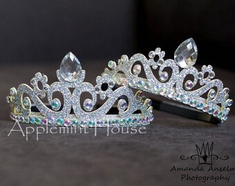 Princess Silver Queen Crown, Princess Crown, Glitter Silver Crown, Tiara, Birthday Crown, Kids Headband, Girl Headband, Adult Headband