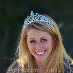 Cinderell Crown Headband, Silver Glitter Princess Crown, Birthday Party Favor, Silver Costume Tiara for Women, Adults and Kids