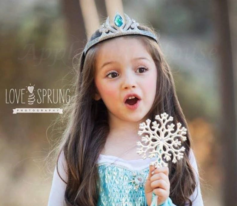 Elsa Crown, Elsa Headband, Frozen Crown, Princess Crown, Birthday Crown, Princess Costume Crown, Glitter Gold Crown, Glitter Silver Crown image 1