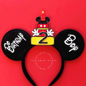 Geburtstag Micky Kuchenohren, Micky Ohren, Geburtstagsohren für Jungen, Micky Geburtstagsohren, Geburtstagsohren nach Maß, Mickyohren für Kleinkinder Kinder