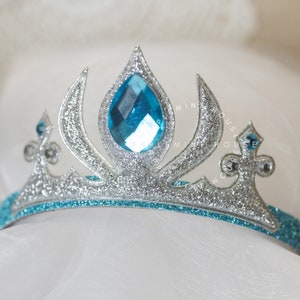 Corona de Reina de Hielo, Corona de Cumpleaños de Princesa, Tocado de Disfraz de Halloween, Diadema de Personajes para Adultos y Niños, Corona de Plata y Oro para Niña