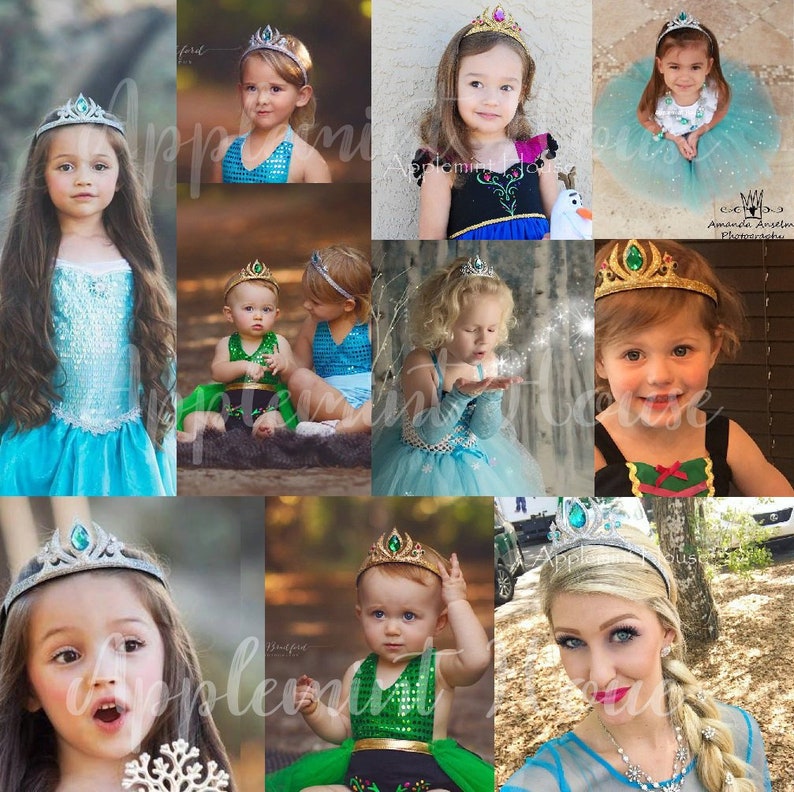 Elsa Crown, Elsa Headband, Frozen Crown, Princess Crown, Birthday Crown, Princess Costume Crown, Glitter Gold Crown, Glitter Silver Crown image 9