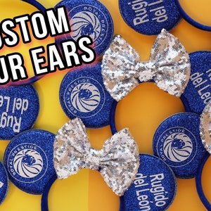 Custom Mickey Ears, Minnie Ears, Customized logo Mouse Ears, Mickey Ears, Cheer team ears, National 2025 Ears, Summit 2025 ears headband