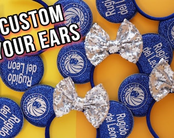 Custom Mickey Ears, Minnie Ears, Customized logo Mouse Ears, Mickey Ears, Cheer team ears, National 2025 Ears, Summit 2025 ears headband