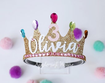 Birthday Crown, Birthday Girl Crown, Custom Crown Headband, Personalized Crown, Birthday Crown for Kids, Princess Crown, Glitter Crown