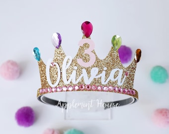 Birthday Crown, Birthday Girl Crown, Custom Crown Headband, Personalized Crown, Birthday Crown for Kids, Princess Crown, Glitter Crown