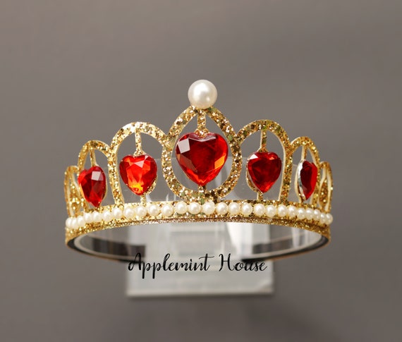 Corona della Regina di Cuori, Corona del Costume della Regina di Cuori, Corona  di Compleanno, Corona Glitter con Fascia a Cuore, Accessori della Regina di  Cuori -  Italia