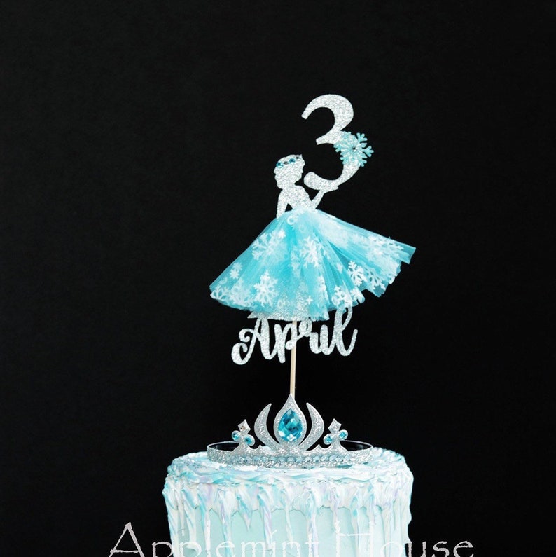Elsa Cake Topper Elsa Birthday Cake Topper Disney Princess Etsy