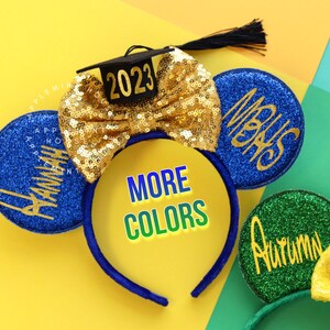 Graduation Ears, 2026 Graduation Mickey Ears, Graduation Hat Ears, Minnie Ears, Class of 2026 Mickey Ears, Senior Graduation Minnie Ears image 6