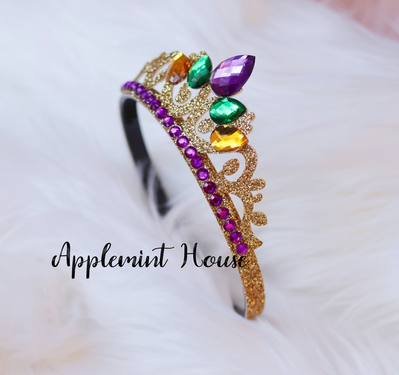 mardi gras crown headband