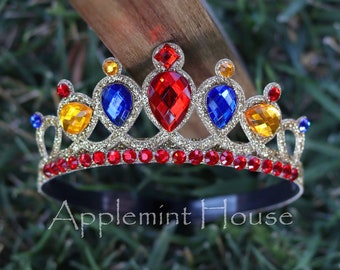 Snow White crown, Snow White Birthday Crown, Snow White Princess Crown headband, Snow White Elastic ,Snow White Tiara, Disney Princess Crown