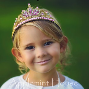 Birthday Girl Crystal Stone Crown,Princess glitter crown,Tiara crown,Party crown,Birthday Crown,Birthday gold crown, birthday crown image 8