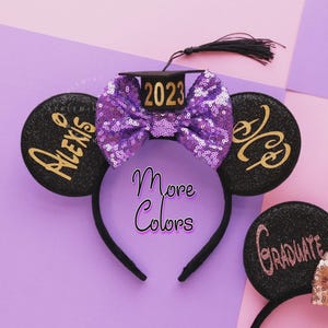 Graduation Ears, 2026 Graduation Mickey Ears, Graduation Hat Ears, Minnie Ears, Class of 2026 Mickey Ears, Senior Graduation Minnie Ears image 5