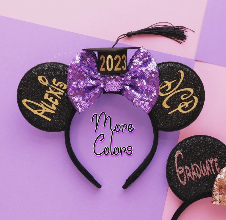Graduation Ears, 2026 Graduation Mickey Ears, Graduation Hat Ears, Minnie Ears, Class of 2026 Mickey Ears, Senior Graduation Minnie Ears image 5