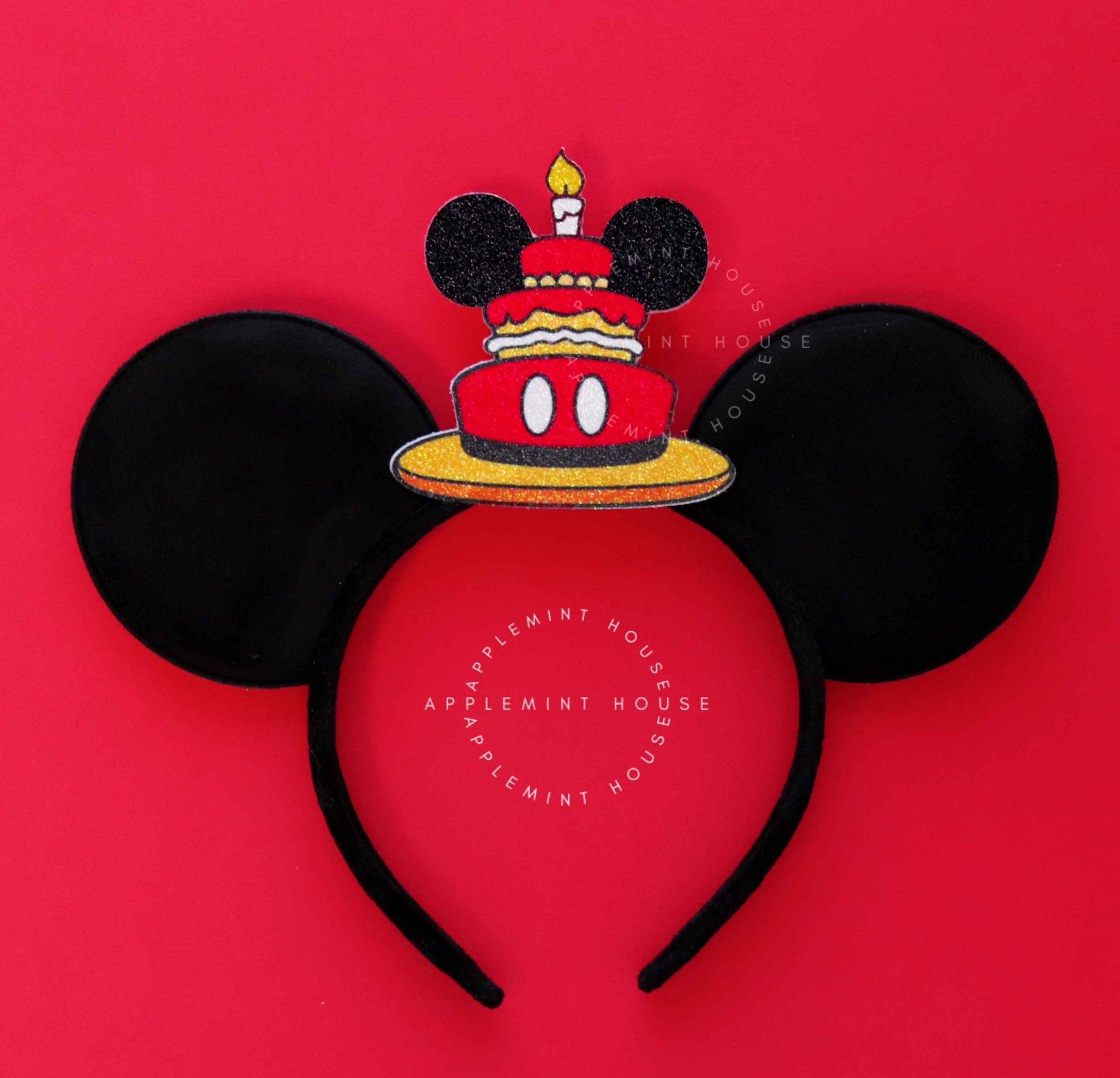 Mickey Cake Birthday ears, Mickey ears, Birthday ears for boy, Birthday Mickey ears, Custom birthday ears, Mickey ears for toddlers kids